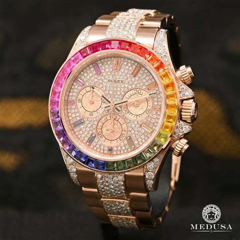 rolex daytona rainbow iced out|rolex daytona iced out price.